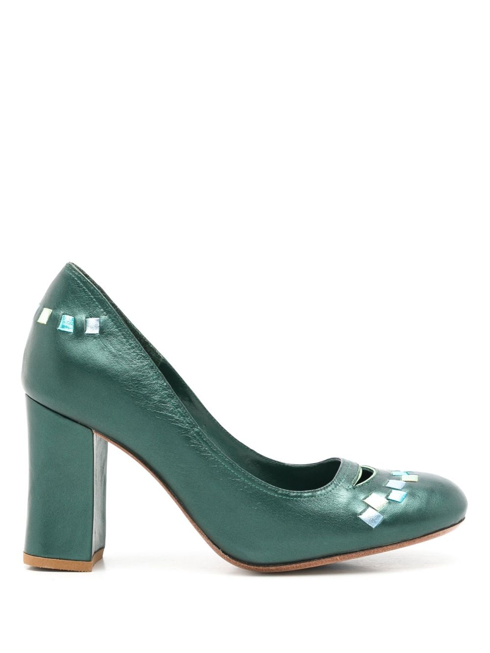 Sarah Chofakian Scarpin Moulins 70mm leather pumps - Green von Sarah Chofakian