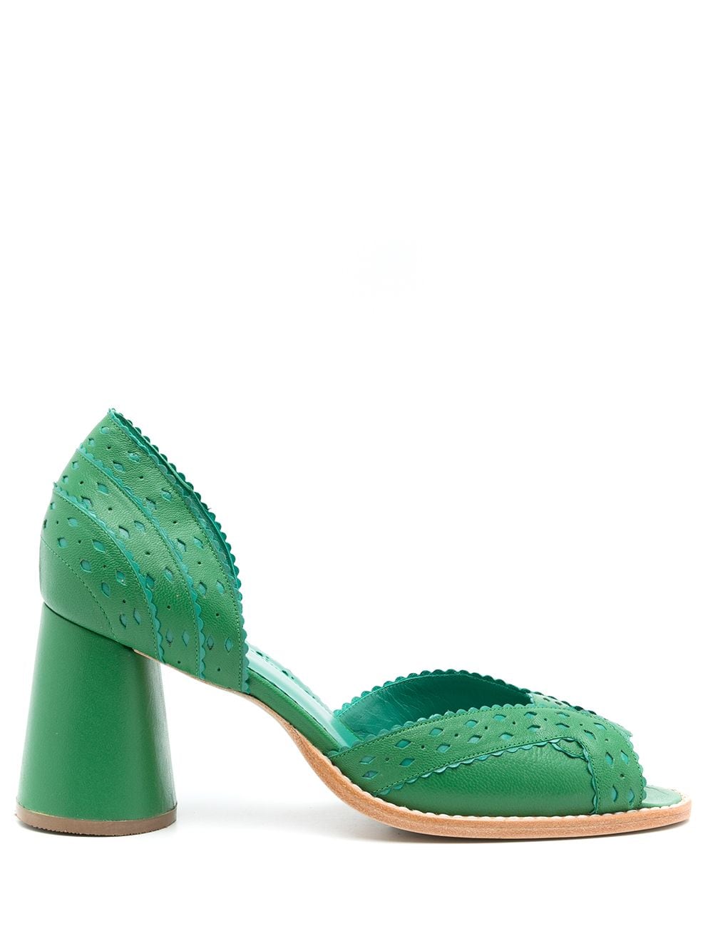 Sarah Chofakian Secret Garden leather pumps - Green von Sarah Chofakian