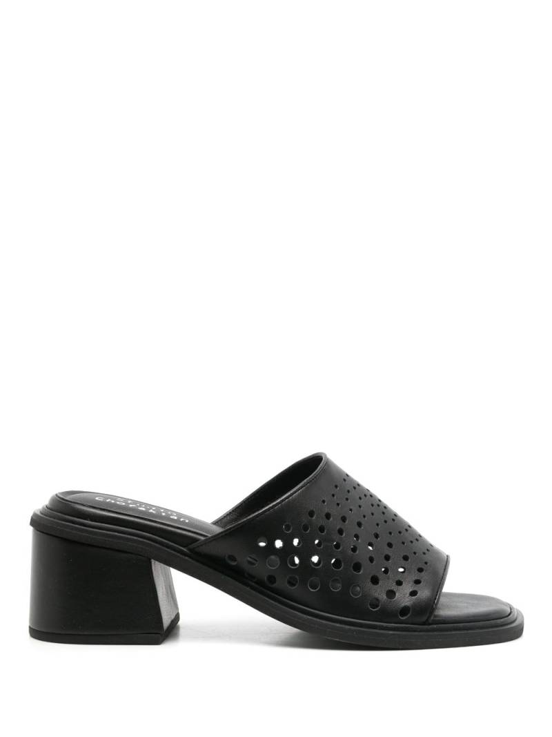 Sarah Chofakian Studio 130 45mm perforated mules - Black von Sarah Chofakian