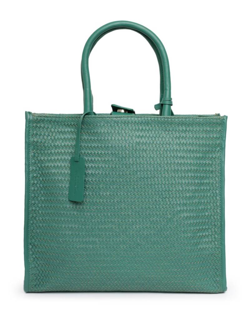 Sarah Chofakian Tresse woven leather tote bag - Green von Sarah Chofakian