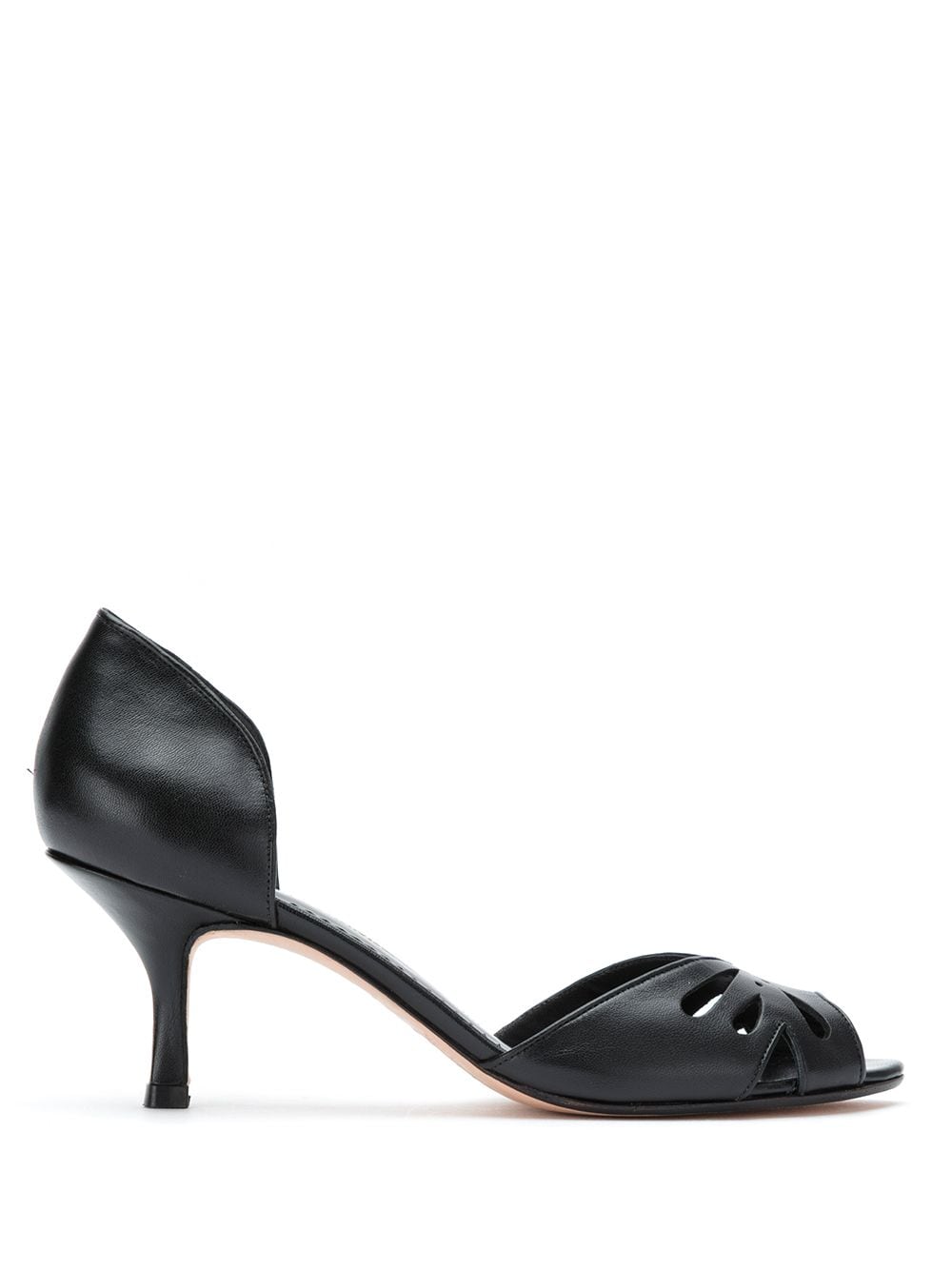 Sarah Chofakian Valencia peep toe pumps - Black von Sarah Chofakian