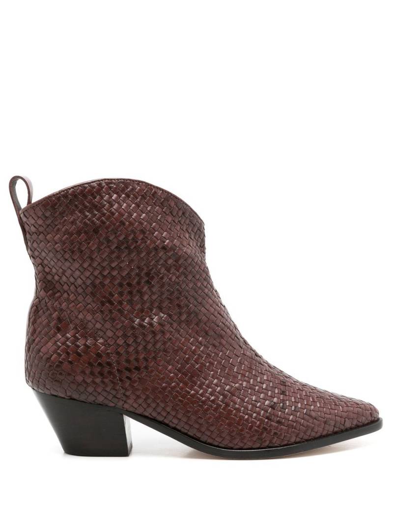 Sarah Chofakian Valentina woven 55mm boots - Brown von Sarah Chofakian