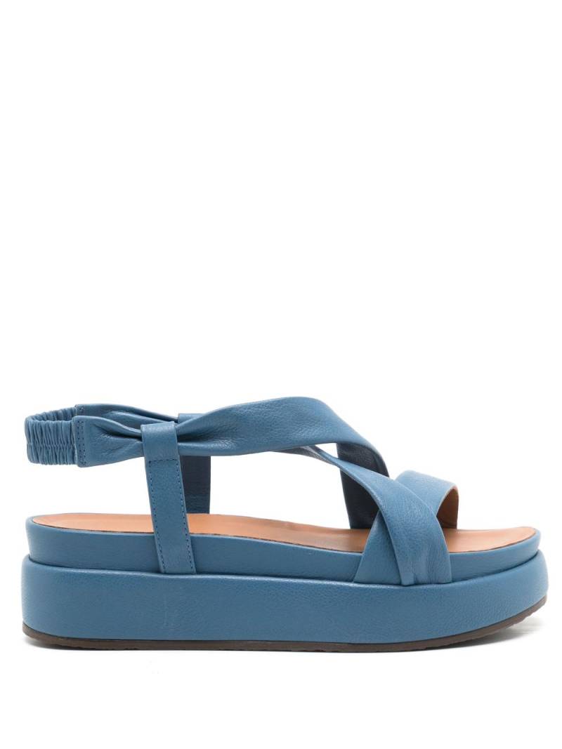 Sarah Chofakian Vionnet leather platform sandals - Blue von Sarah Chofakian