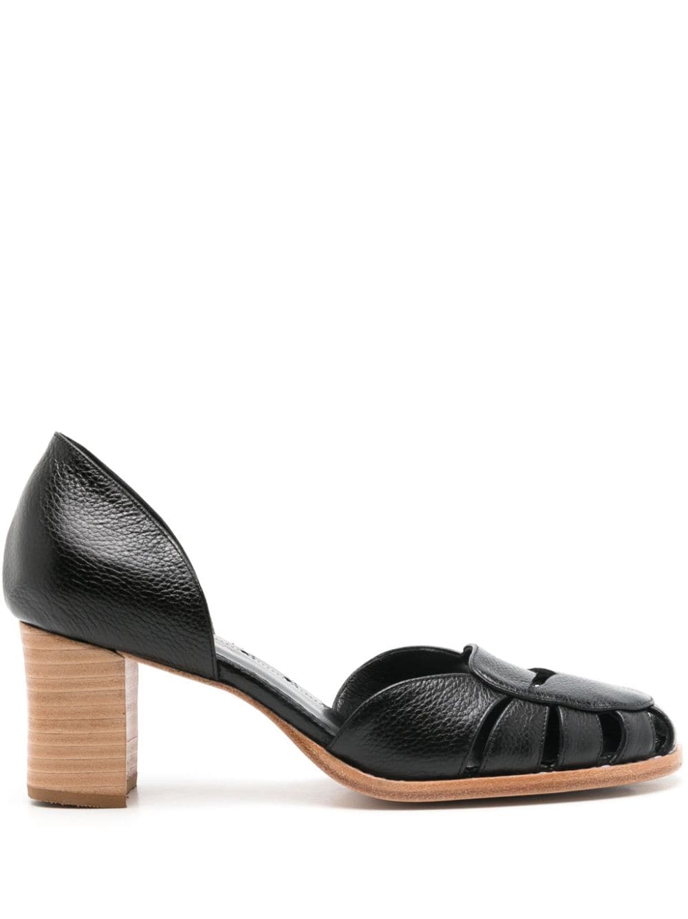 Sarah Chofakian Yosemite 55mm cut-out leather pumps - Black von Sarah Chofakian