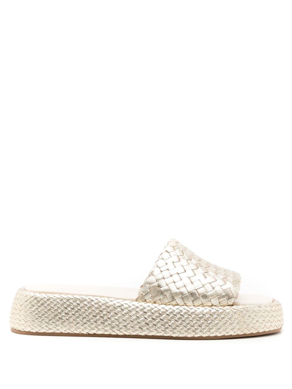 Sarah Chofakian braided-detail flatform sandals - Metallic von Sarah Chofakian