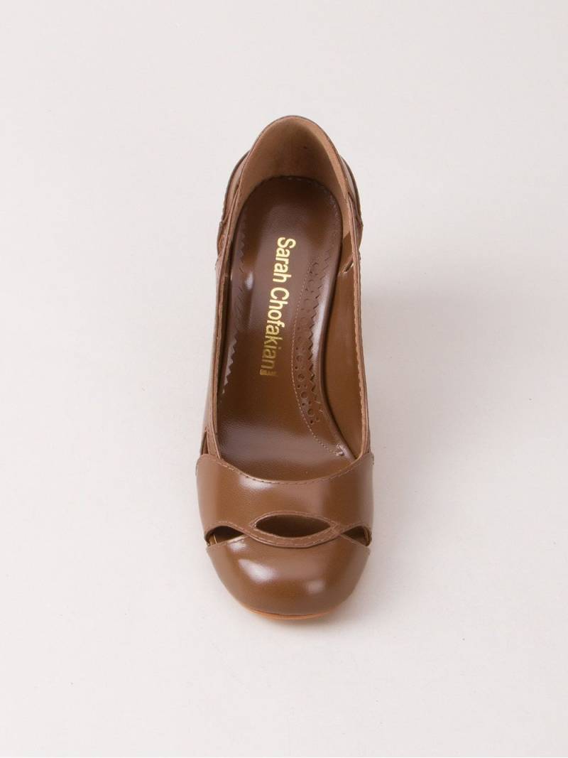 Sarah Chofakian chunky heel pumps - Brown von Sarah Chofakian