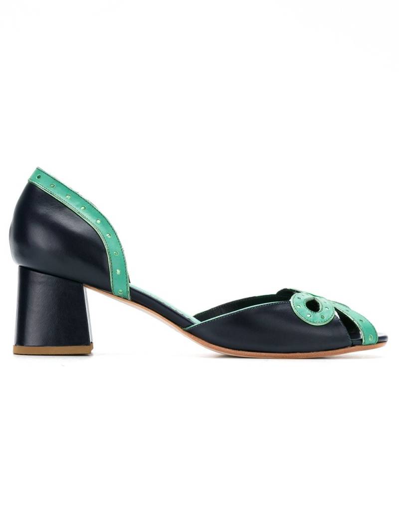 Sarah Chofakian cut out pumps - Blue von Sarah Chofakian