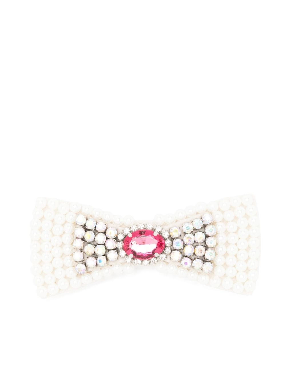 Sarah Chofakian embllished bow brooch - White von Sarah Chofakian