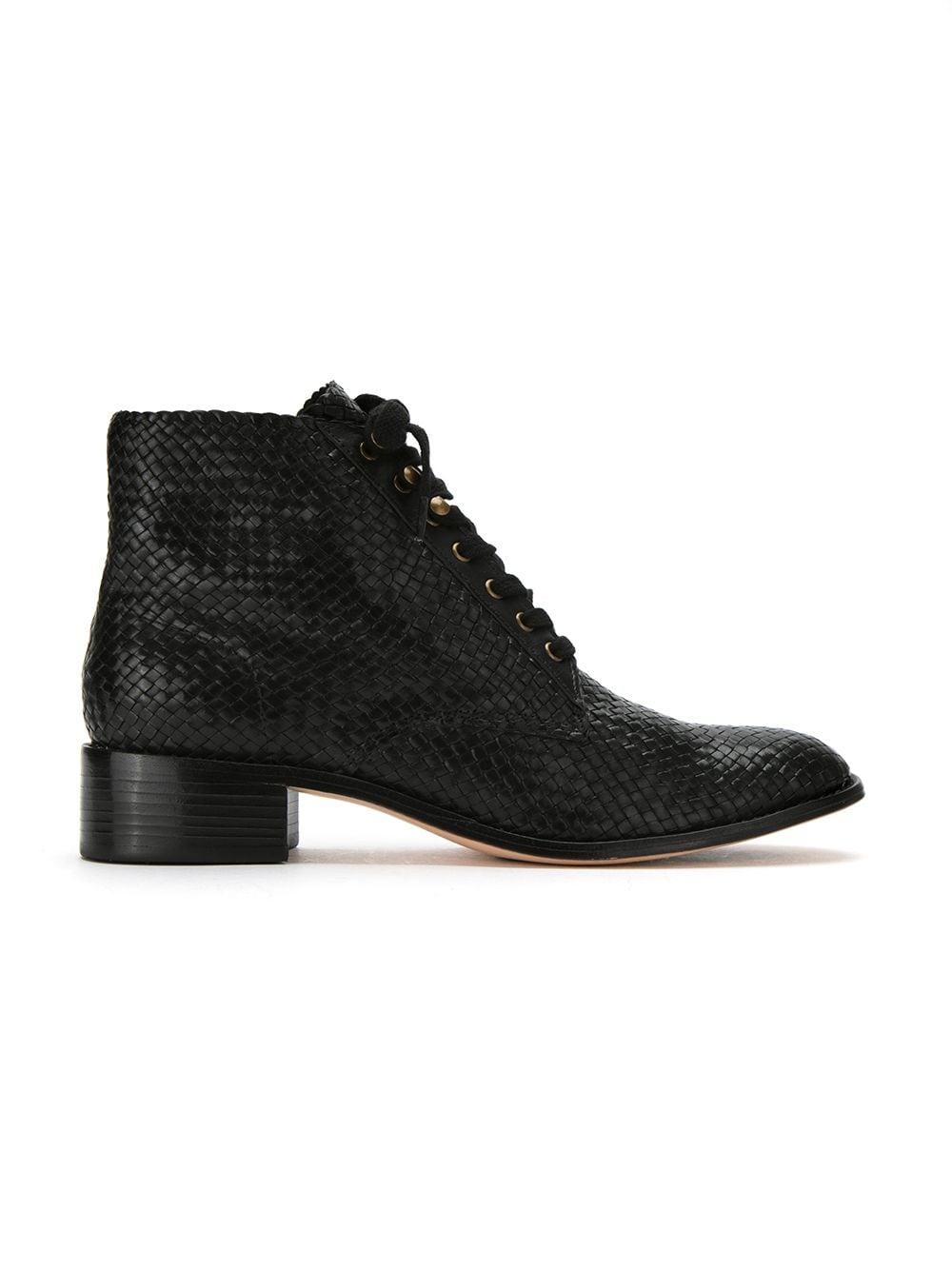 Sarah Chofakian leather ankle length boots - Black von Sarah Chofakian