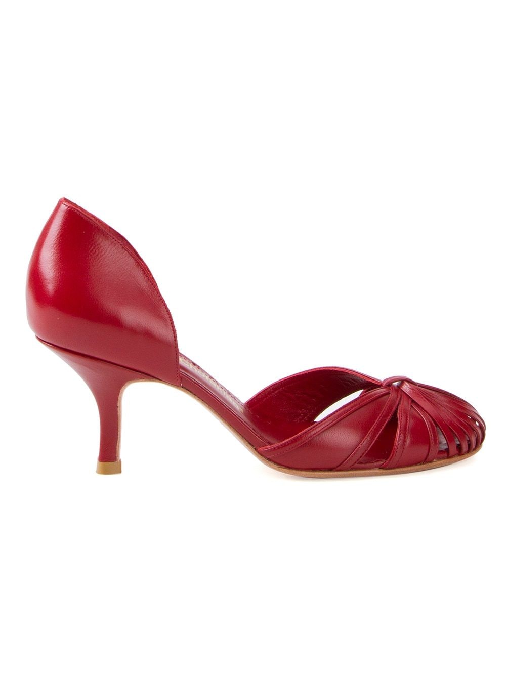 Sarah Chofakian round-toe 70mm pumps - Red von Sarah Chofakian