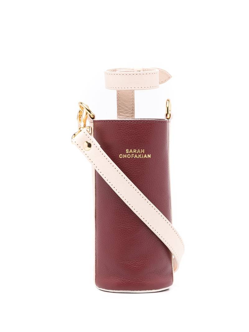 Sarah Chofakian two-tone leather bottle holder - Red von Sarah Chofakian