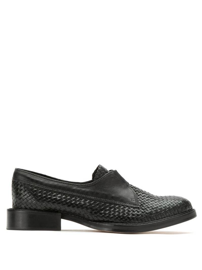 Sarah Chofakian woven-effect loafers - Black von Sarah Chofakian