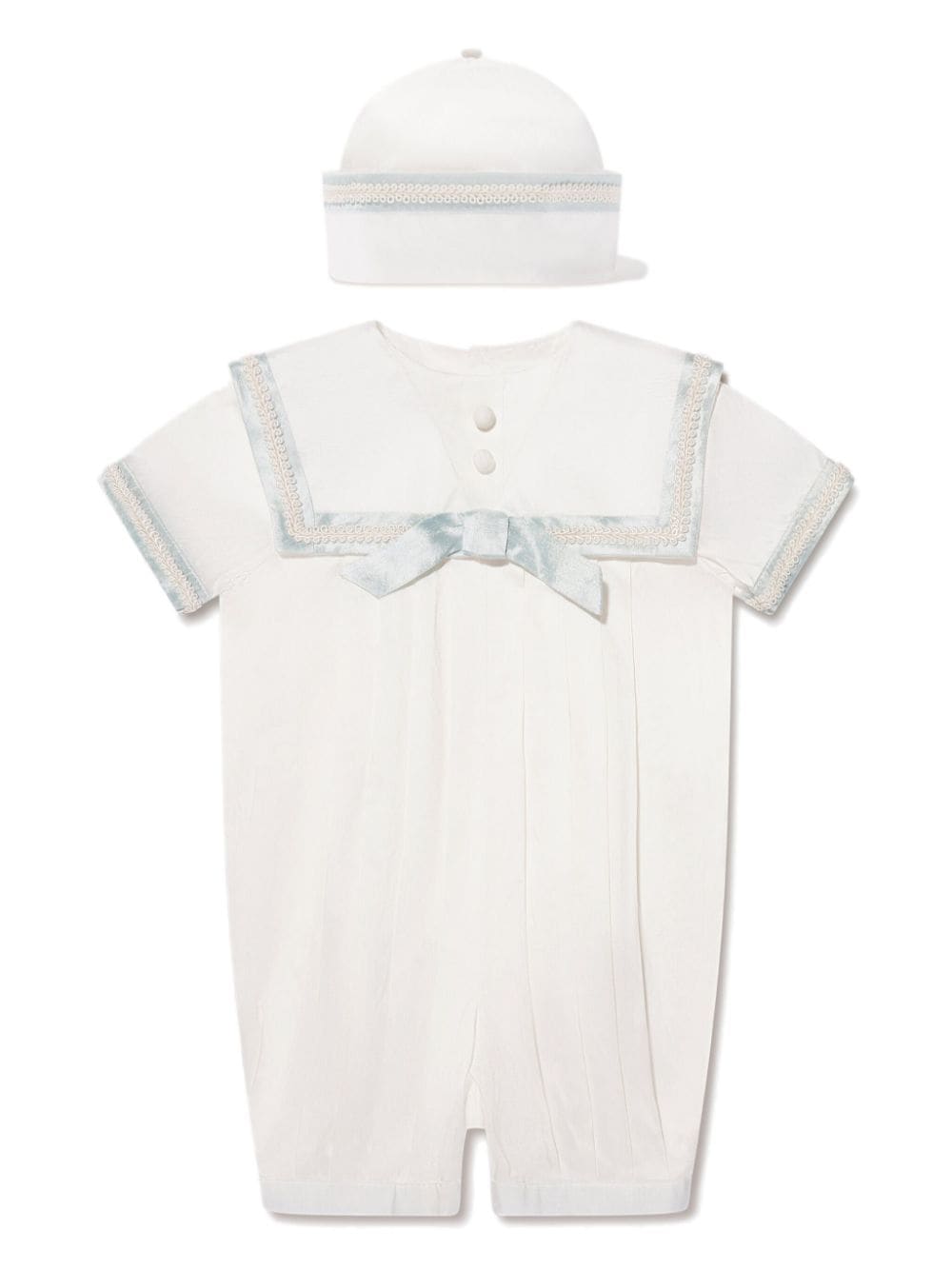 Sarah Louise bow-detail silk romper - Neutrals von Sarah Louise