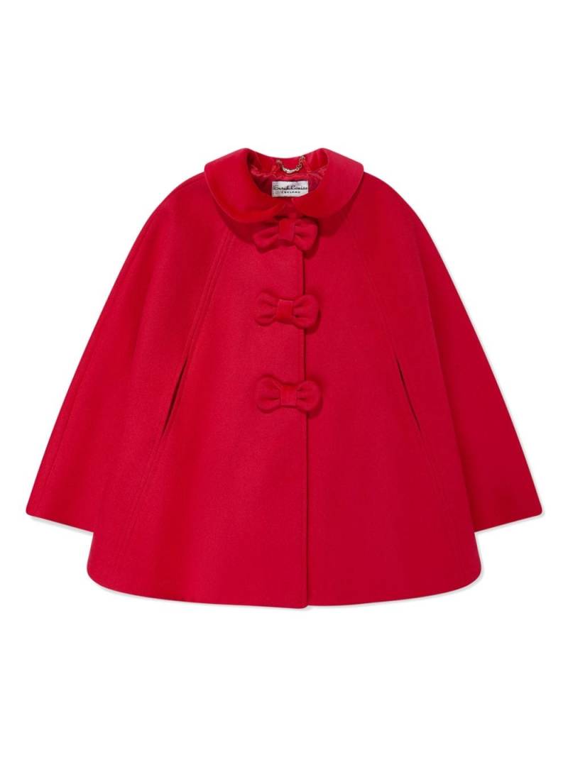 Sarah Louise bow-embellished cape - Red von Sarah Louise