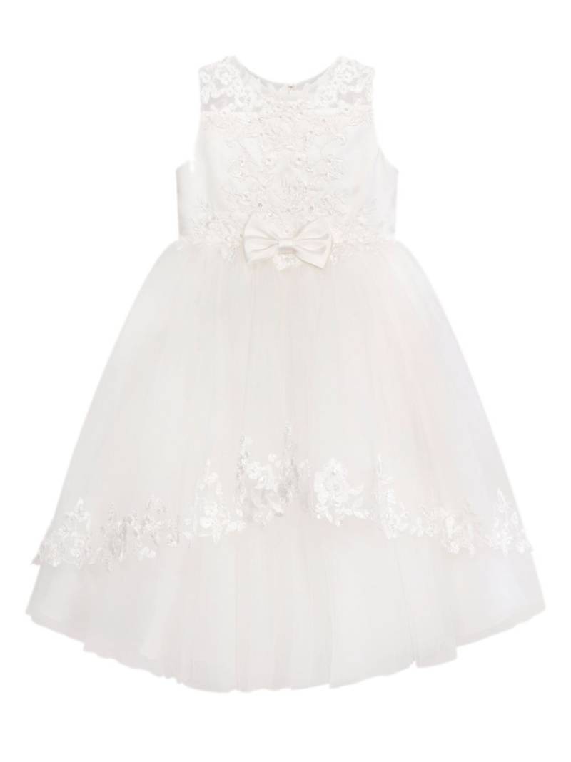 Sarah Louise floral-lace tulle long dress - White von Sarah Louise