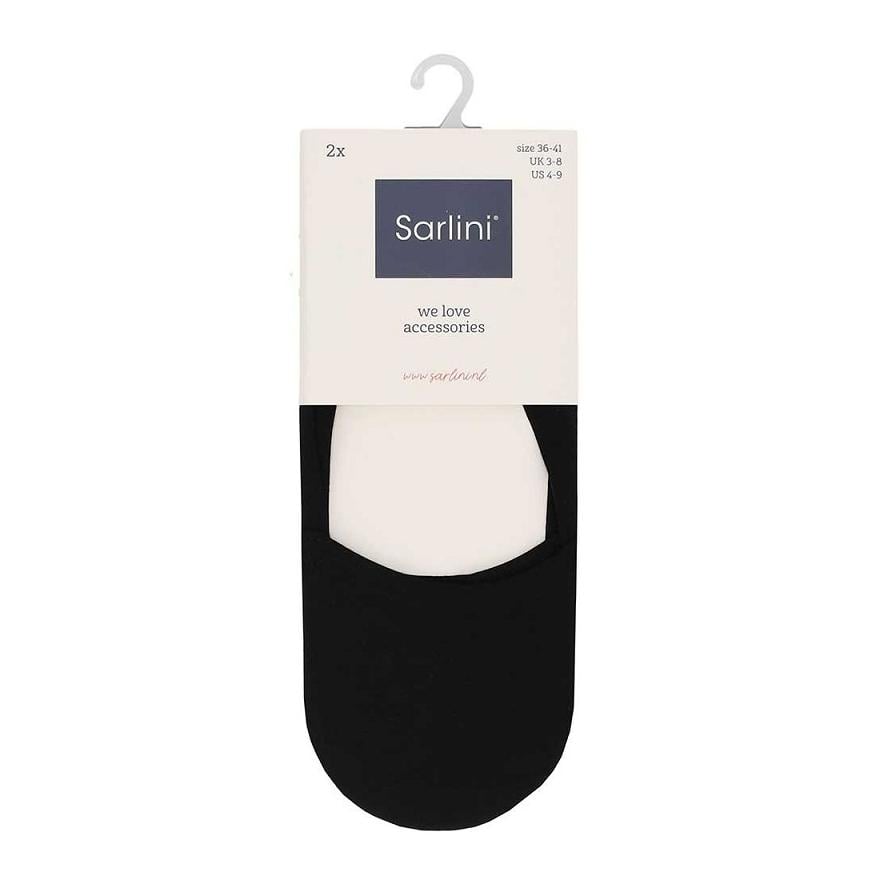 Sarlini 2er Pack Füsslinge mit Silikonstreifen Grösse Socken: One Size (36-41), Farbe: Schwarz von Sarlini