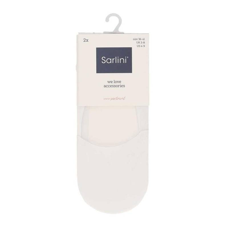 Sarlini 2er Pack Füsslinge mit Silikonstreifen Grösse Socken: One Size (36-41), Farbe: Weiss von Sarlini