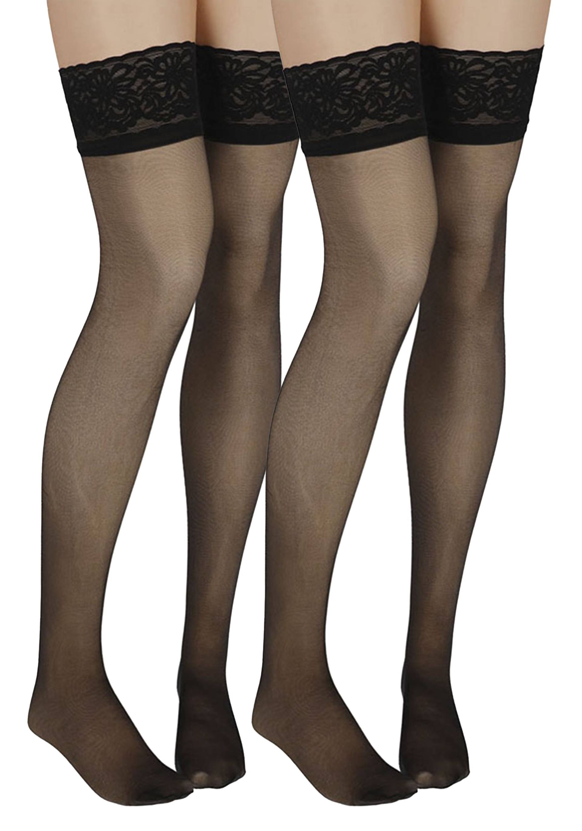 Sarlini Feinstrümpfe »PANTY KNEEHIGH SOCKS 20 DENIER«, (2er Pack), Flachen Nähte und Silikonrand von Sarlini