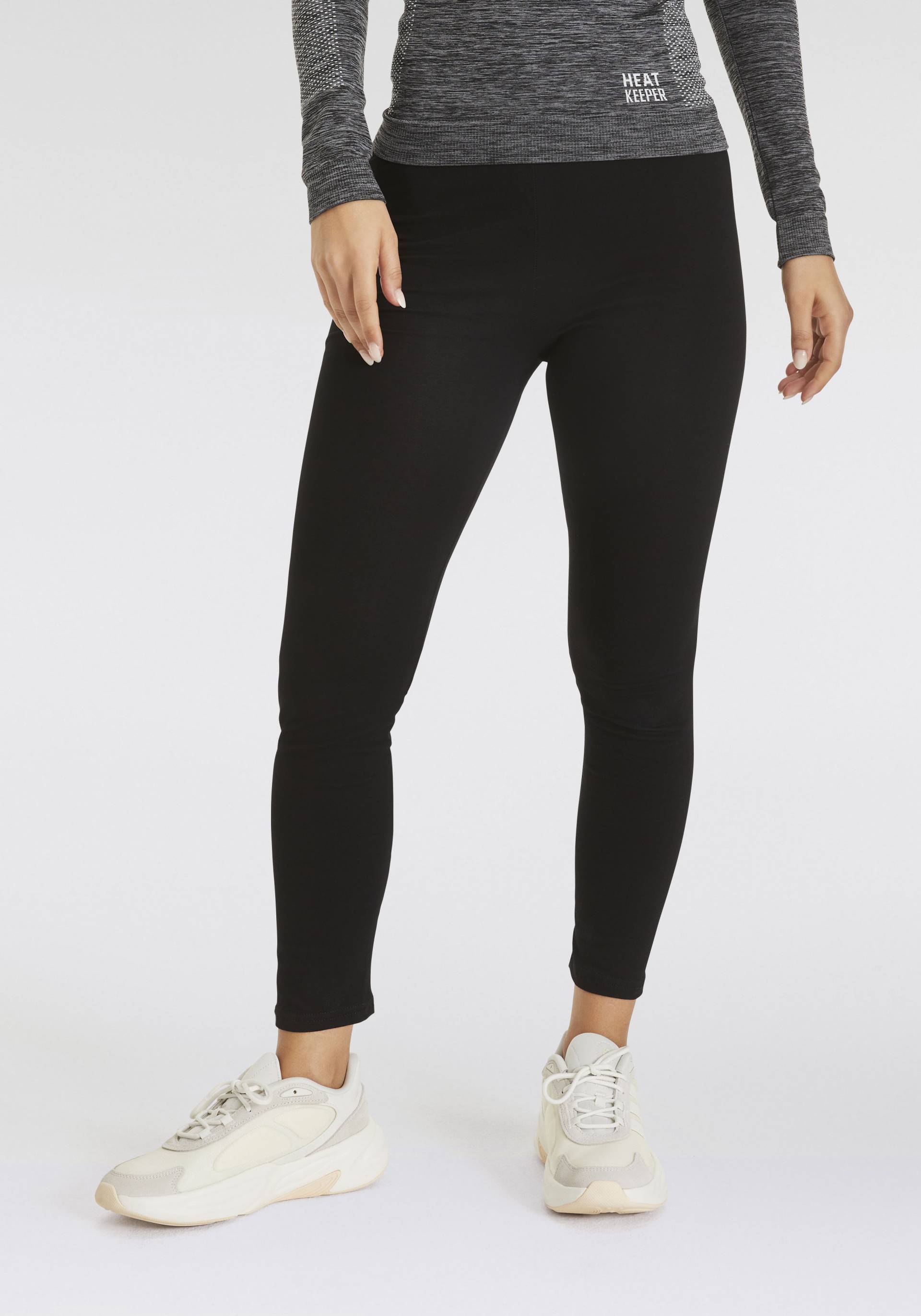 Sarlini Leggings, Elastisches Bündchen - Cotton Touch von Sarlini