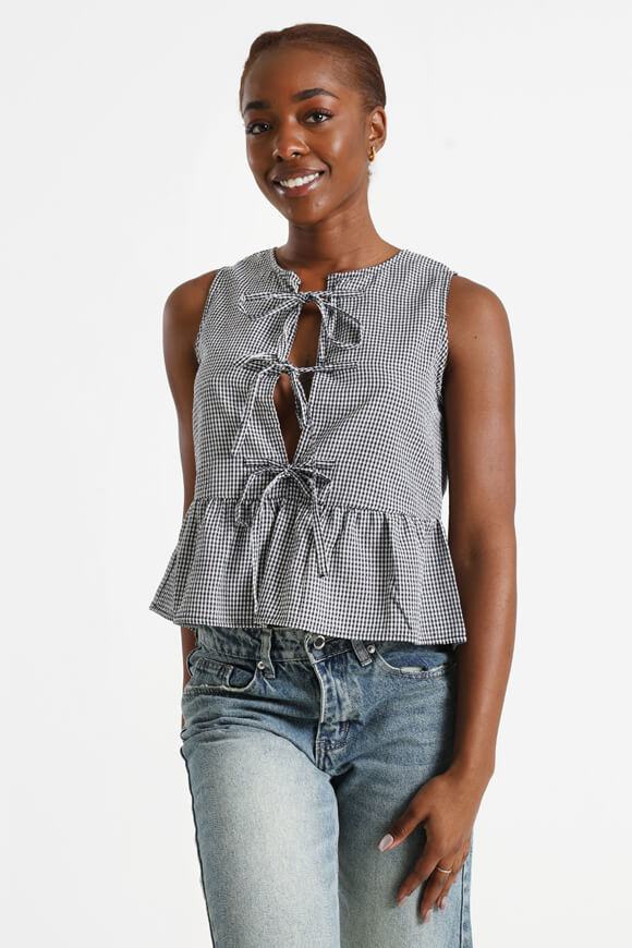 Savage Honey Crop Bluse | Schwarz + Weiss | Damen | L Savage Honey Crop Bluse | Schwarz + Weiss | Damen | L von Savage Honey
