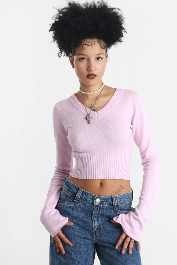 Savage Honey Crop Strickpullover | Hell Pink | Damen  | XS von Savage Honey