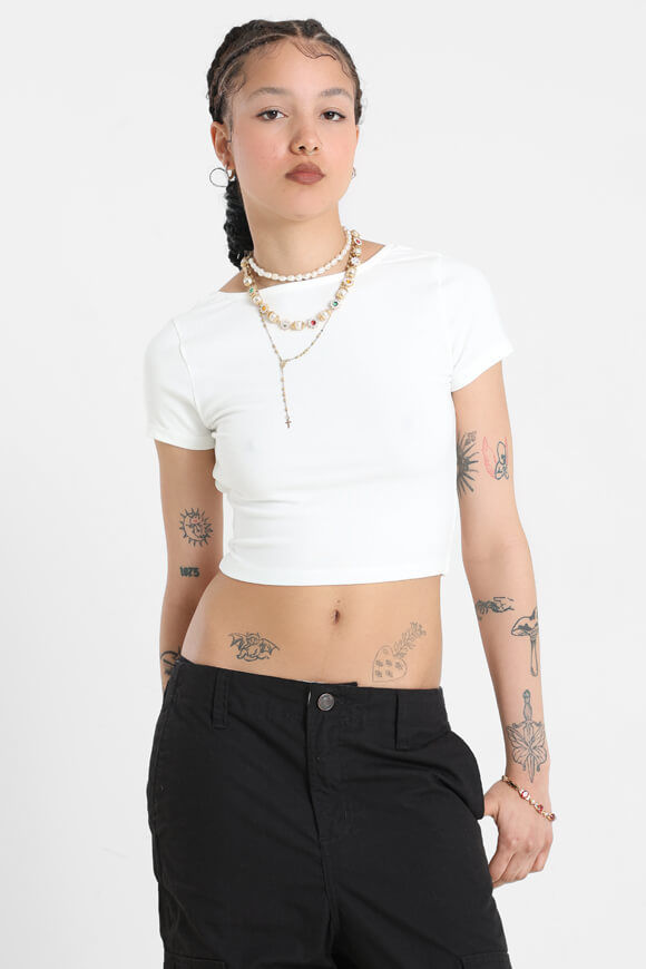 Savage Honey Crop T-Shirt | Offwhite | Damen  | S von Savage Honey