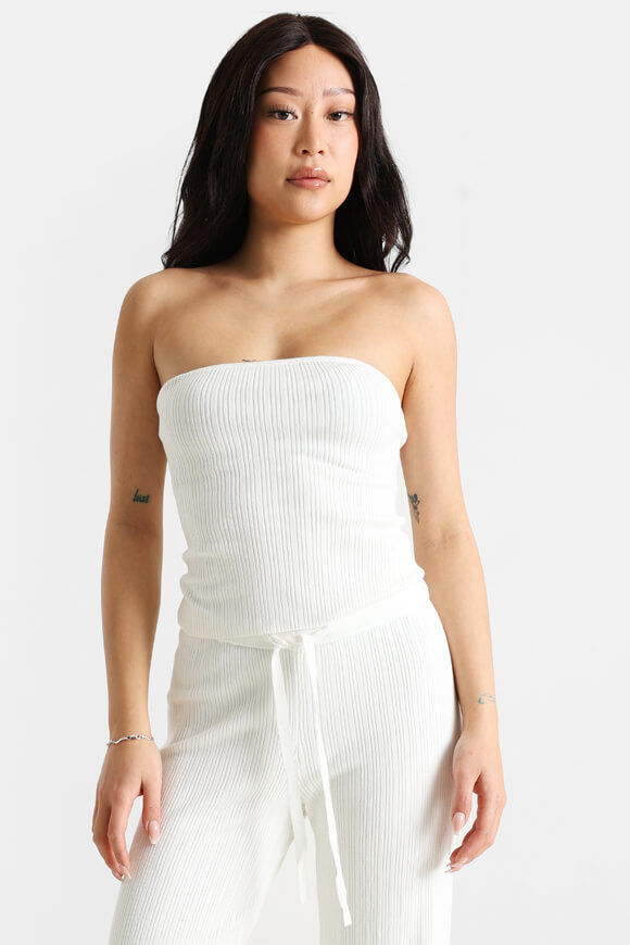 Savage Honey Geripptes Bandeau Stricktop | Ecru | Damen | S Savage Honey Geripptes Bandeau Stricktop | Ecru | Damen | S von Savage Honey