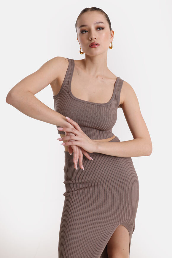 Savage Honey Geripptes Crop Stricktop | Taupe | Damen | L Savage Honey Geripptes Crop Stricktop | Taupe | Damen | L von Savage Honey