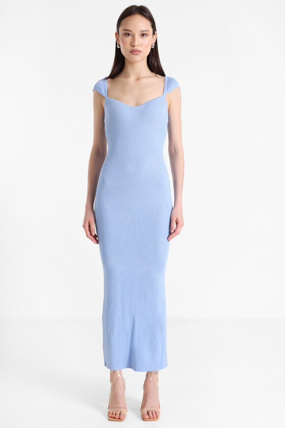 Savage Honey Geripptes Strickmaxikleid | Hellblau | Damen | XS Savage Honey Geripptes Strickmaxikleid | Hellblau | Damen | XS von Savage Honey