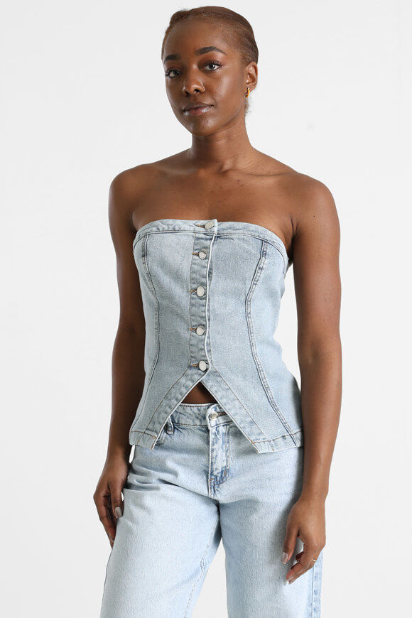 Savage Honey Jeans Corsage-Top | Hellblau Denim | Damen | L Savage Honey Jeans Corsage-Top | Hellblau Denim | Damen | L von Savage Honey