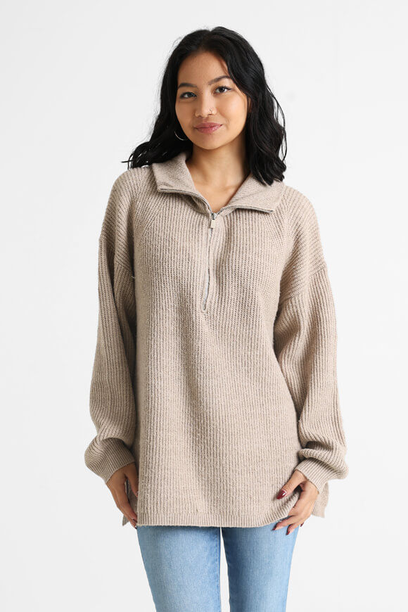 Savage Honey Langer Strickpullover | Beige meliert | Damen  | L von Savage Honey