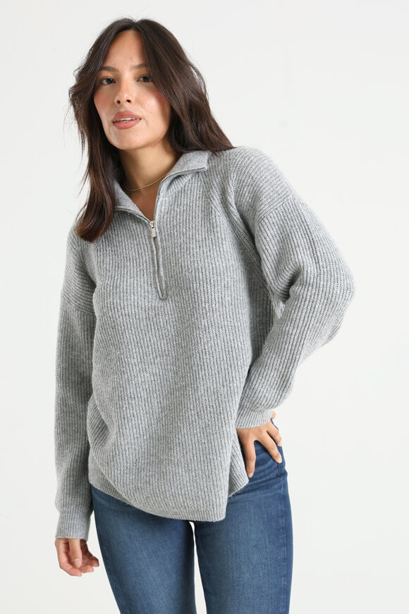 Savage Honey Langer Strickpullover | Hellgrau | Damen  | XS von Savage Honey