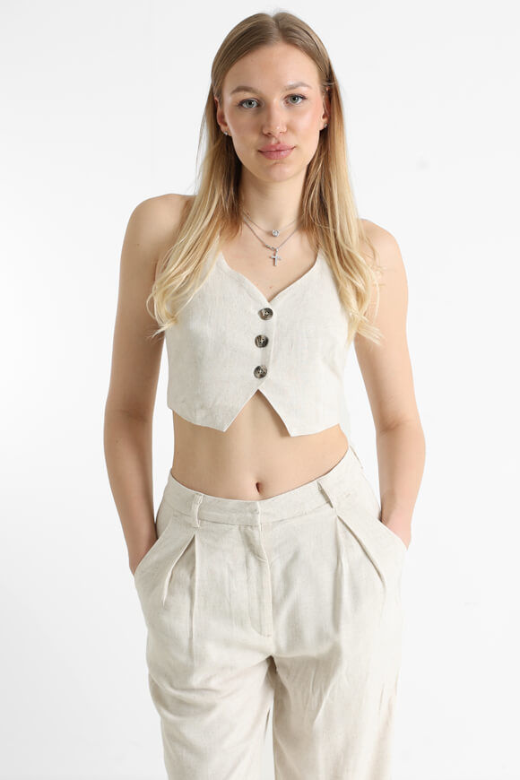 Savage Honey Leinen Neckholder Crop Top | Nature | Damen  | L von Savage Honey