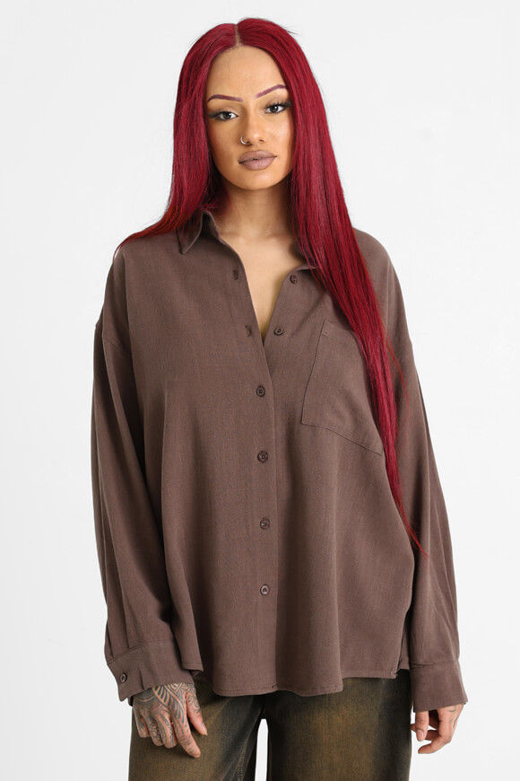 Savage Honey Oversize Leinenhemd | Braun | Damen | XXS Savage Honey Oversize Leinenhemd | Braun | Damen | XXS von Savage Honey