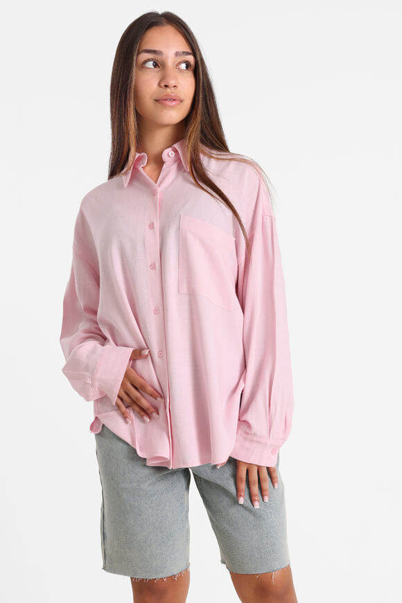 Savage Honey Oversize Leinenhemd | Rosa | Damen  | XS von Savage Honey