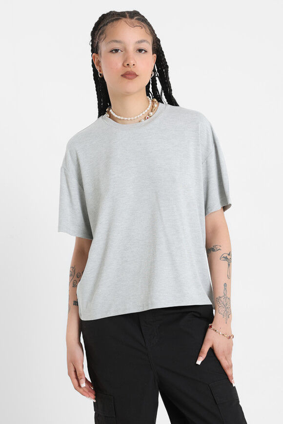 Savage Honey Oversize T-Shirt | Hellgrau meliert | Damen  | M von Savage Honey