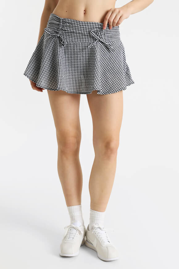 Savage Honey Rock aus Seersucker mit Innenshorts | Schwarz + Weiss | Damen  | XS von Savage Honey