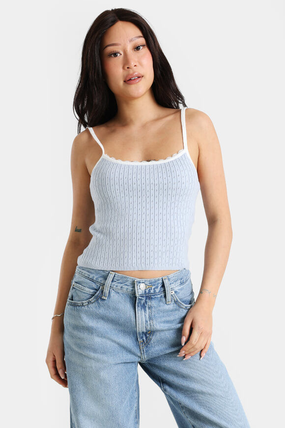 Savage Honey Strick Crop Trägertop | Hellblau | Damen  | L von Savage Honey