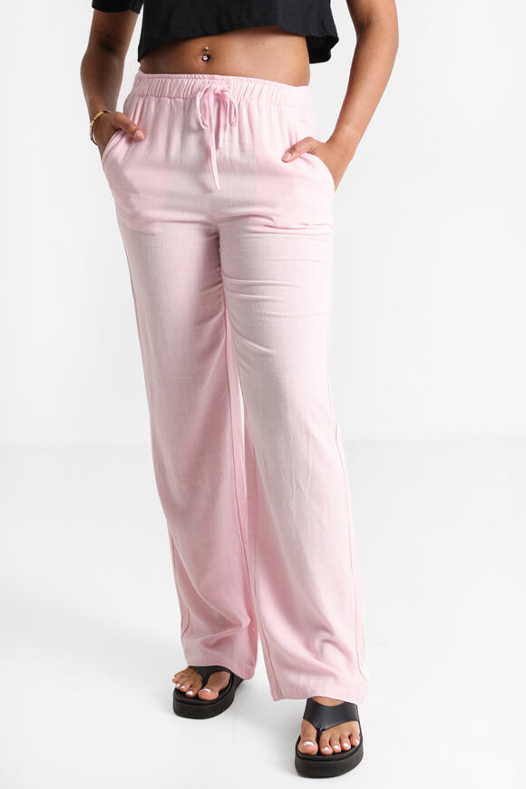 Savage Honey Wide Leg Leinenhose | Pink | Damen  | XS von Savage Honey