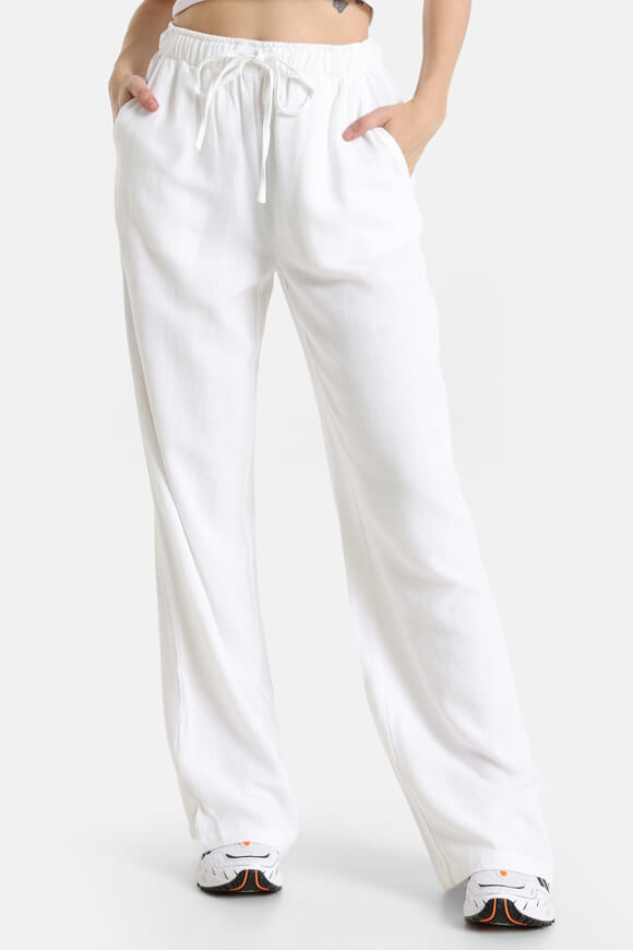 Savage Honey Wide Leg Leinenhose | Weiss | Damen  | XS von Savage Honey