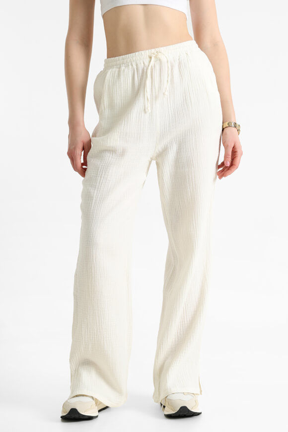 Savage Honey Wide Leg Musselin-Hose | Creme | Damen | L Savage Honey Wide Leg Musselin-Hose | Creme | Damen | L von Savage Honey