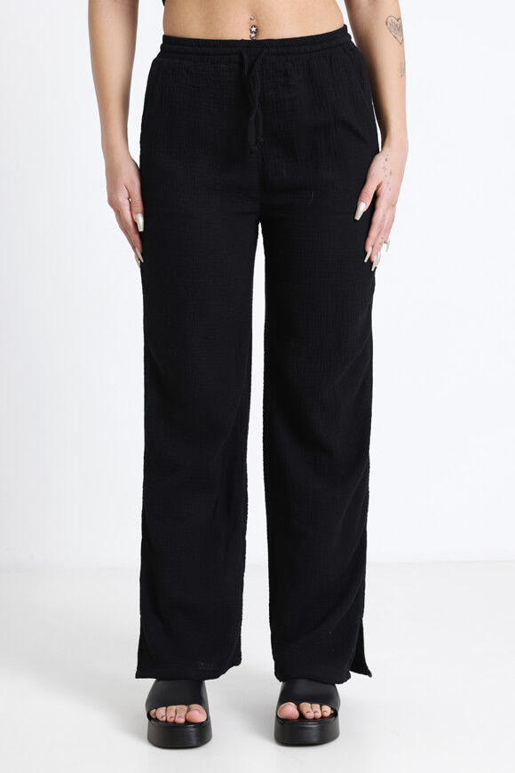 Savage Honey Wide Leg Musselin-Hose | Schwarz | Damen | M Savage Honey Wide Leg Musselin-Hose | Schwarz | Damen | M von Savage Honey