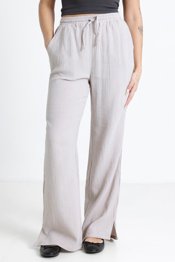 Savage Honey Wide Leg Musselin-Hose | Stone | Damen | S Savage Honey Wide Leg Musselin-Hose | Stone | Damen | S von Savage Honey