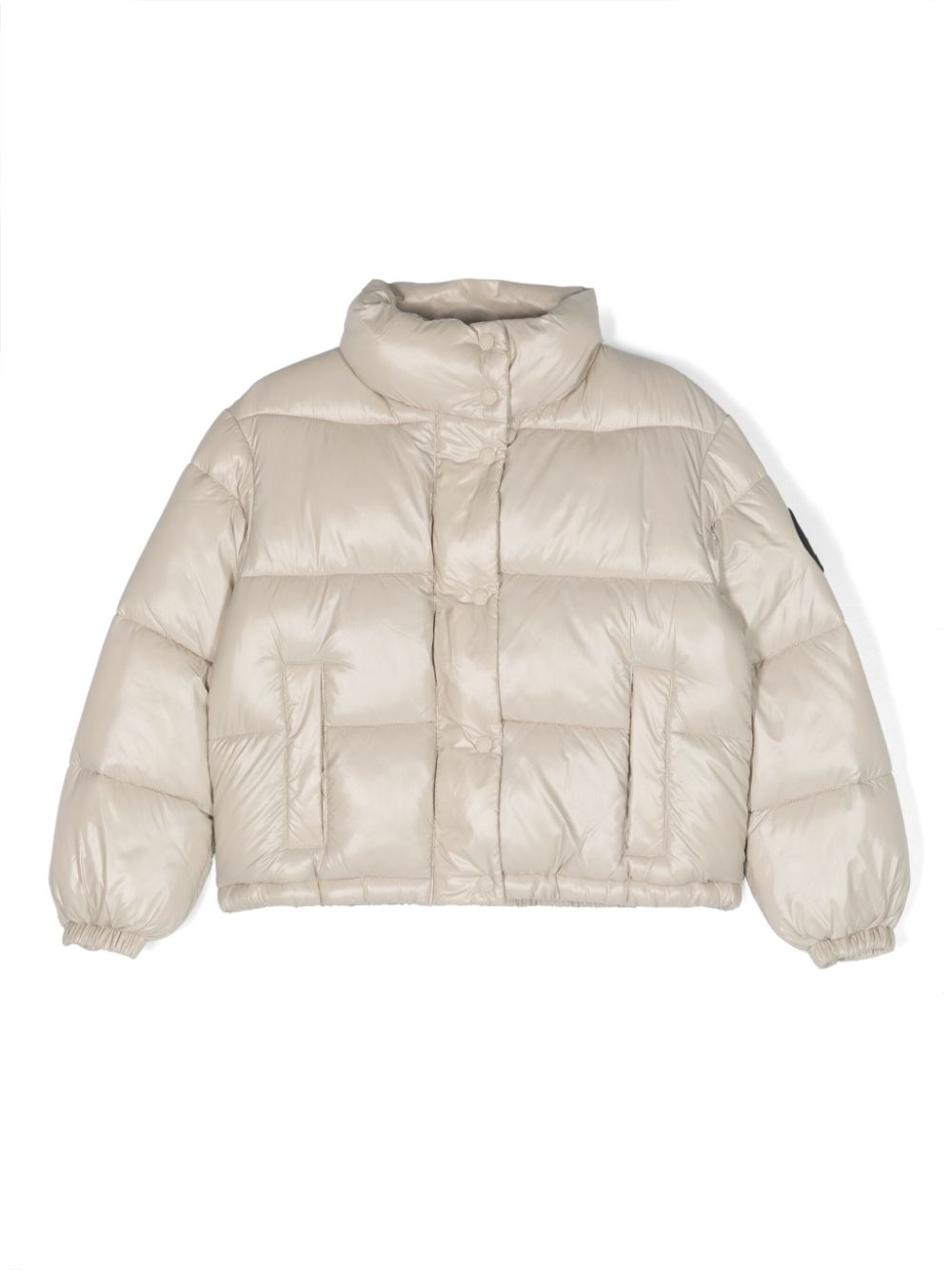 Save The Duck Kids Cini logo-patch padded jackect - Neutrals von Save The Duck Kids