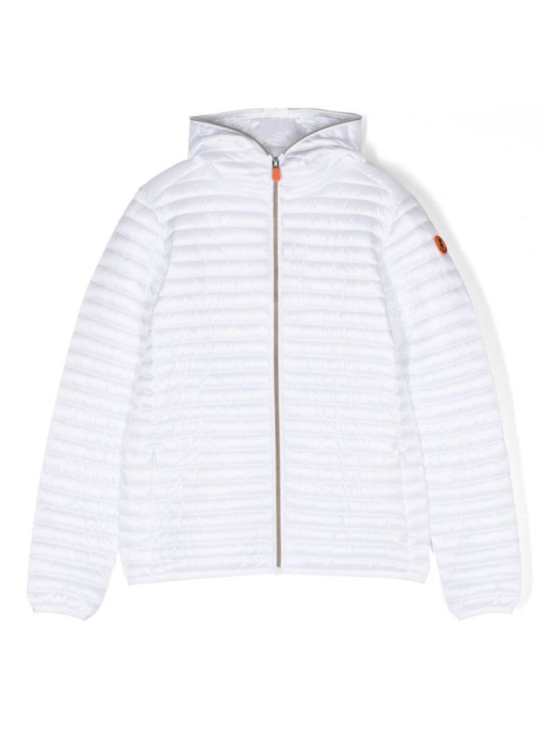 Save The Duck Kids Iris hooded puffer jacket - White von Save The Duck Kids