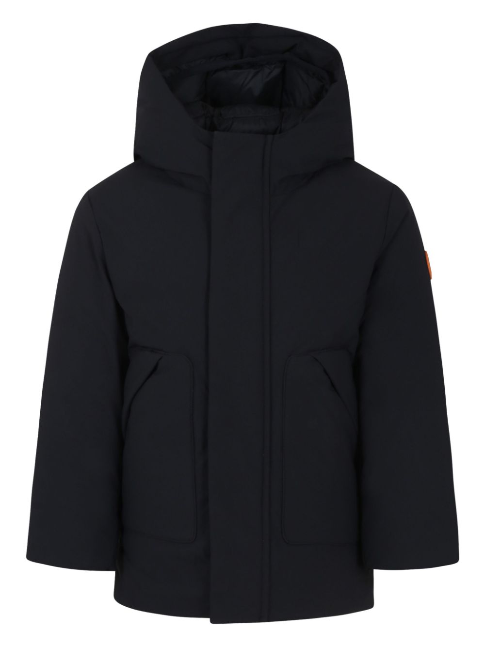 Save The Duck Kids hooded padded jacket - Black von Save The Duck Kids