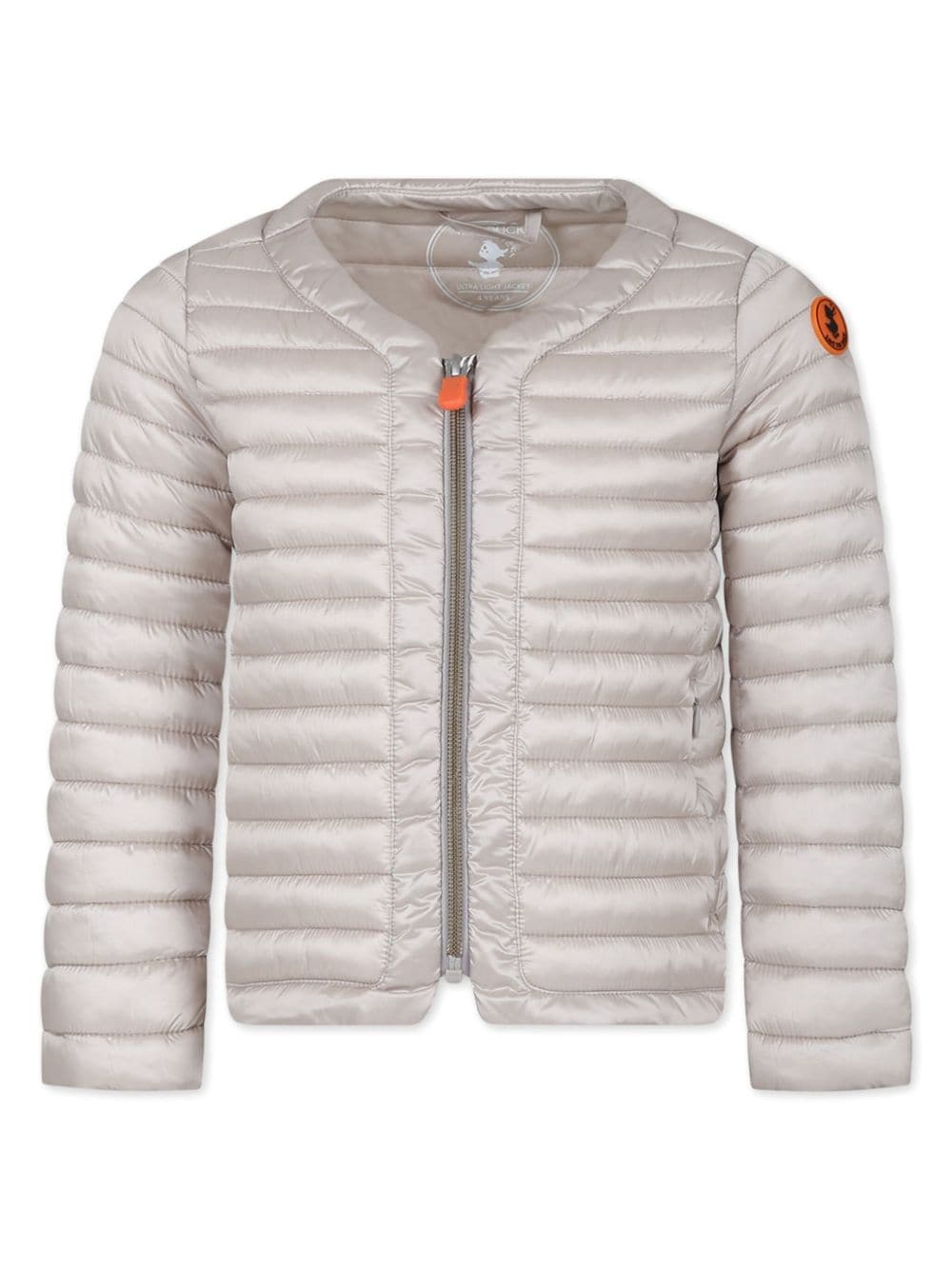 Save The Duck Kids logo-appliqué padded jacket - Neutrals von Save The Duck Kids