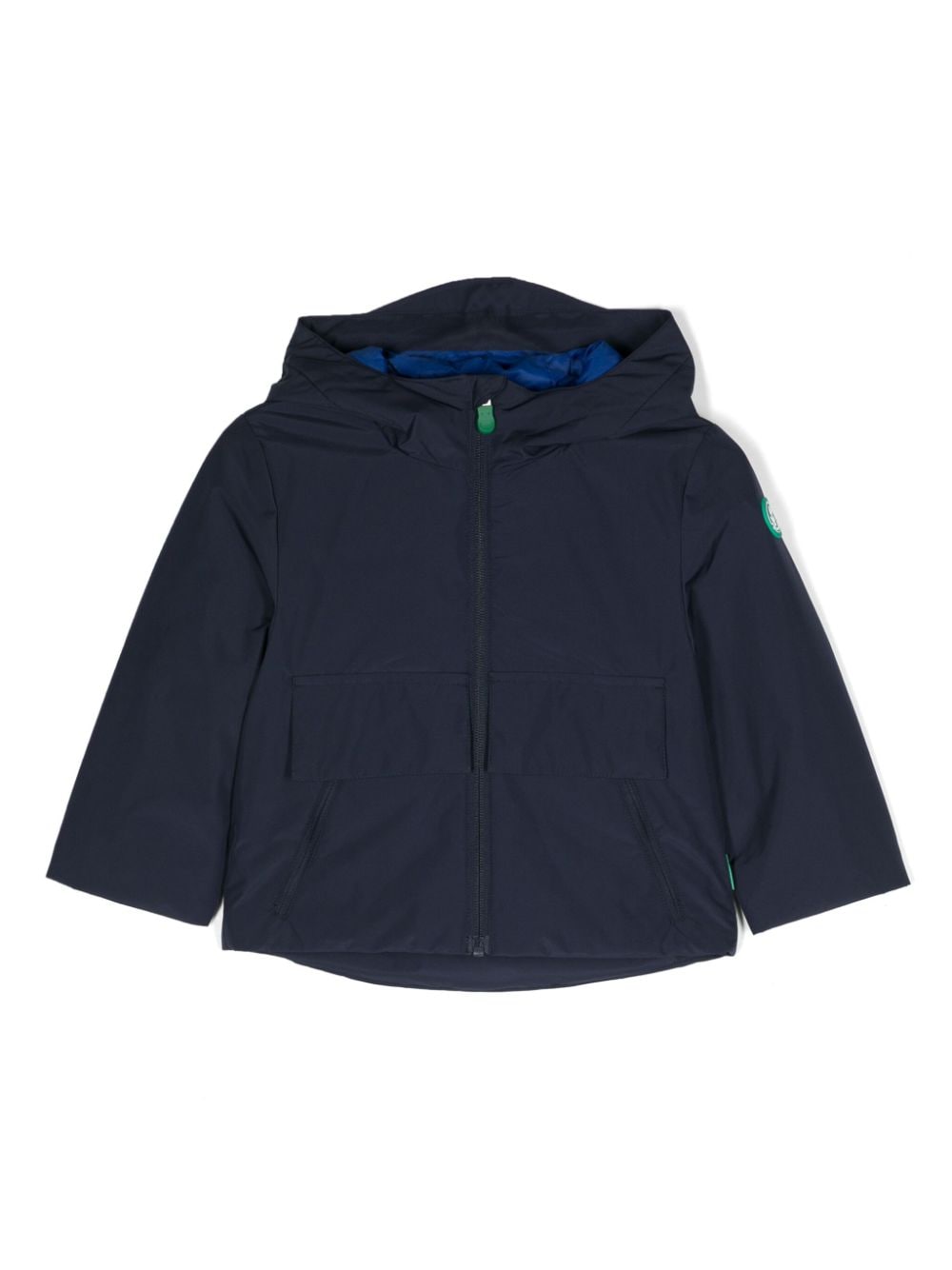 Save The Duck Kids water-repellent hooded jacket - Blue von Save The Duck Kids