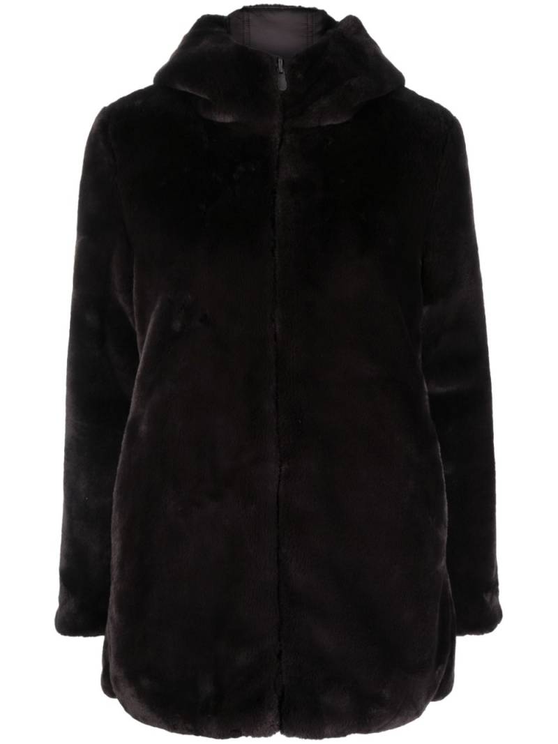 Save The Duck Florar reversible faux-fur coat - Black von Save The Duck