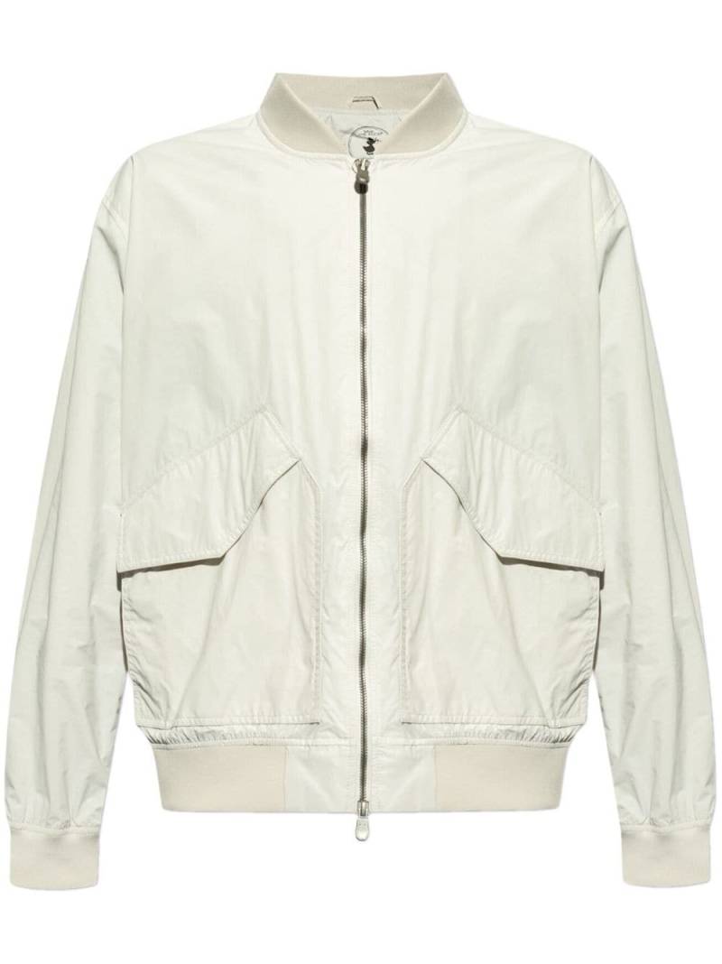 Save The Duck logo-appliqué zip-up jacket - Grey von Save The Duck